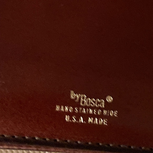 Vintage Bosca Leather Tie Valet Holder Mens Necktie Travel Case Whisky Brown - Picture 3 of 3